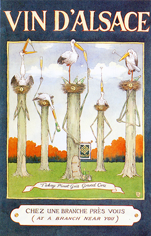 Vin D'Alsace, poster for Wine Rack